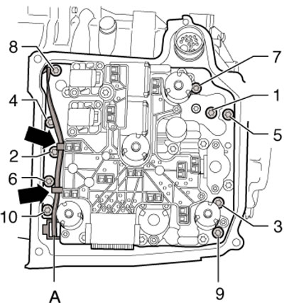 14.30. Болты крепления блока «Mechatronic»
