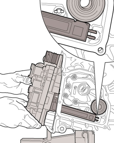 14.32. Снятие блока «Mechatronic»