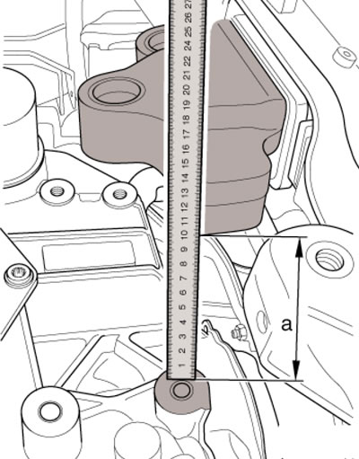 15.29. Расстояние для опускания DSG