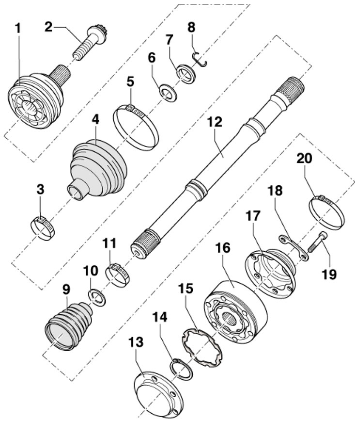 5.1b. Детали установки переднего приводного вала…