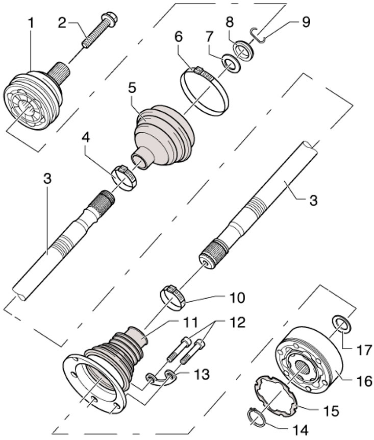 5.1с. Детали установки заднего приводного вала 1.…