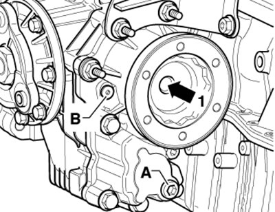 6.12. Болт (1) правого фланцевого вала