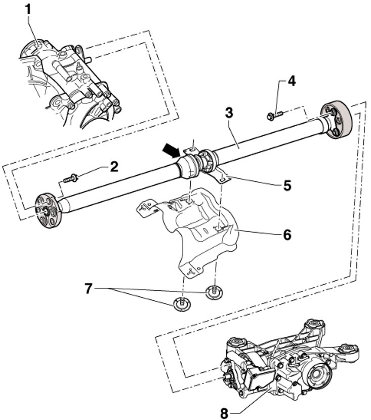 7.1. Детали установки карданного вала 1. Угловая…