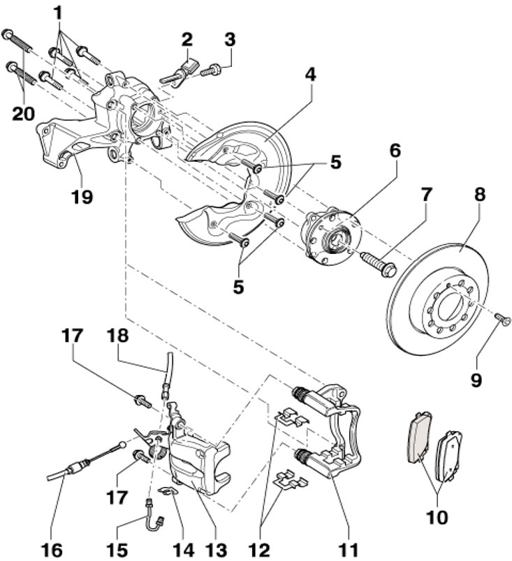 3.1а. Детали заднего тормозного механизма CII-41…