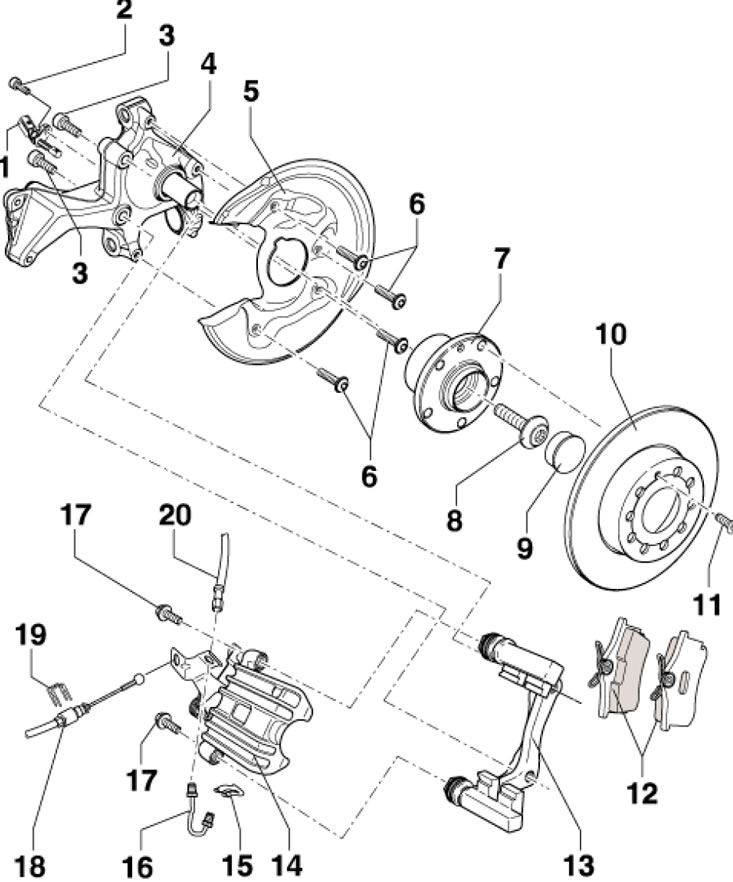 3.1с. Детали заднего тормозного механизма CI-38…