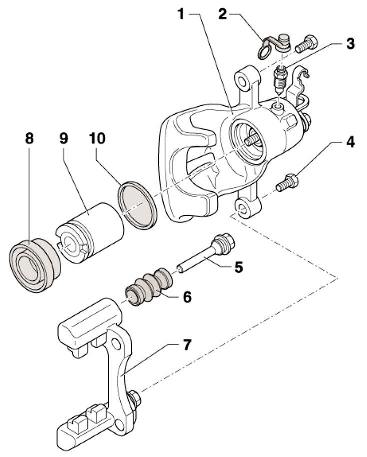 3.16а. Детали суппорта заднего тормозного…