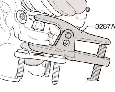 4.6. Снятие шаровой опоры с поворотного кулака