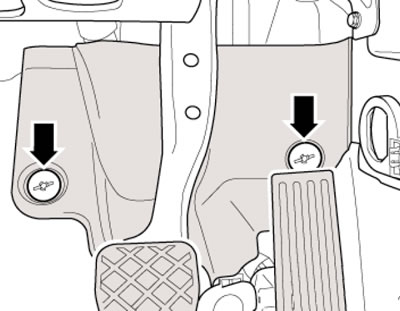 5.2. Крепёж накладки за педалями