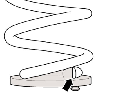 12.4а. Положение пружины на нижнем седле