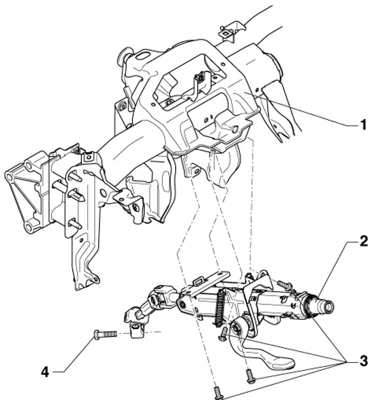 15.1. Детали рулевой колонки 1. Балка панели…