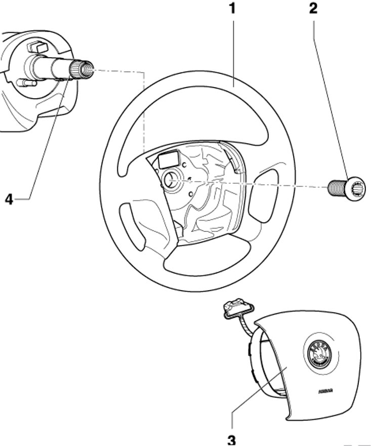 15.4. Детали установки рулевого колеса 1. Рулевое…