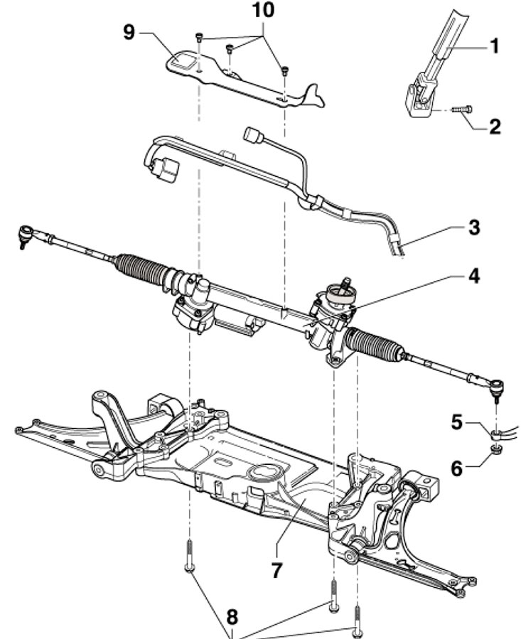 16.1. Детали установки рулевого механизма (на…