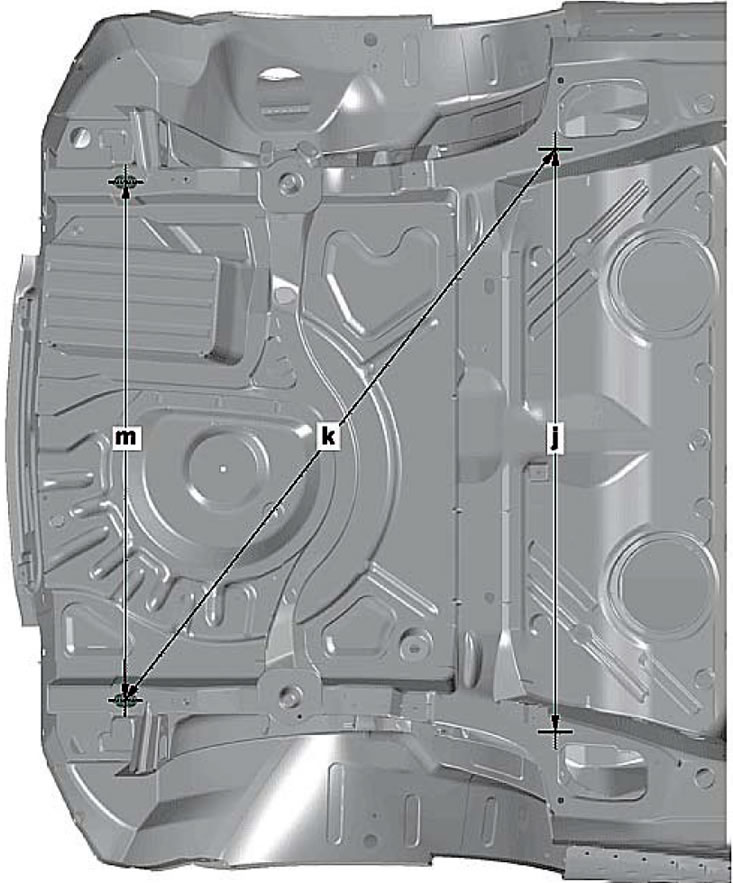 j = 1075 (между соединениям заднего подрамника);…