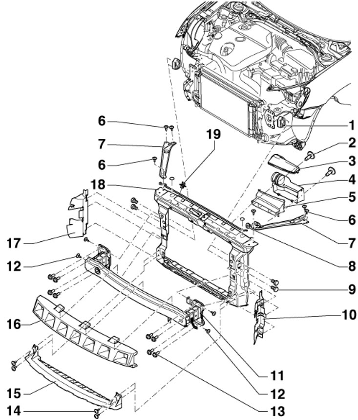 2.1. Детали установки держателя замка капота 1.…