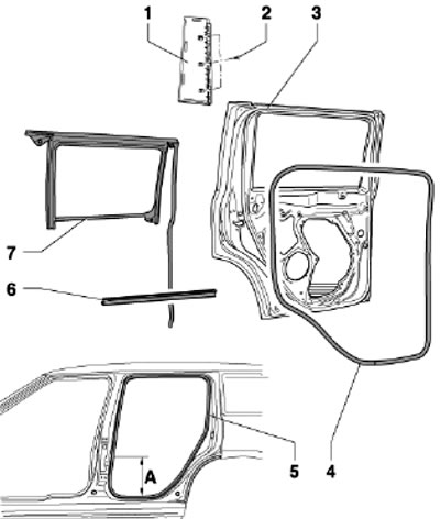 10.27b. Уплотнители задней двери 1. Наружная…