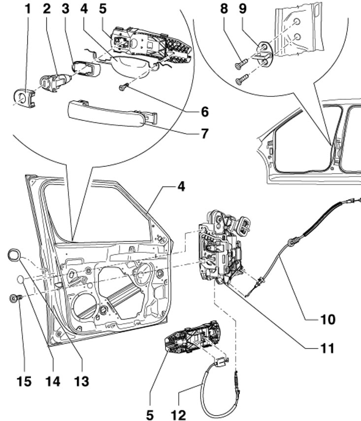 10.28. Крепёж деталей отпирания и запирания двери…