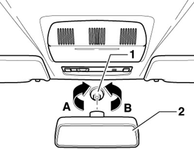12.1. Снятие салонного зеркала заднего вида (без…