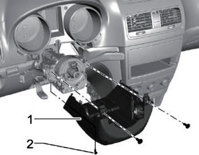 15.4. Нижняя накладка рулевой колонки