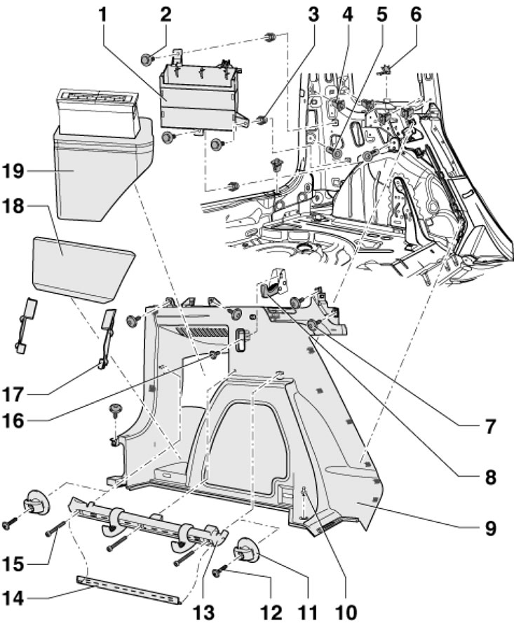 17.9. Детали установки боковой отделки багажного…