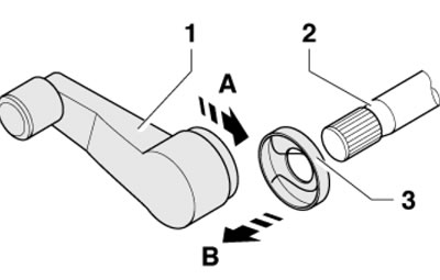 18.5. Снятие рукоятки привода стеклоподъёмника