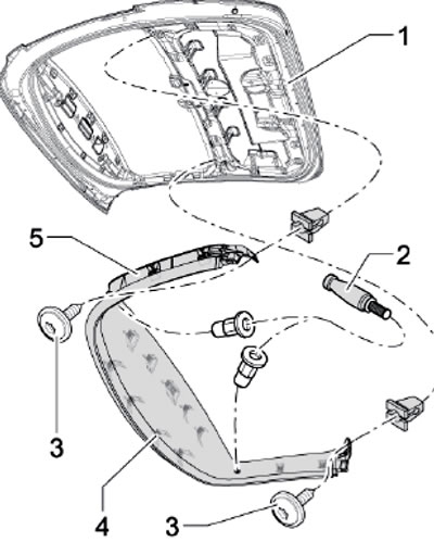 18.8. Снятие верхней отделки двери задка