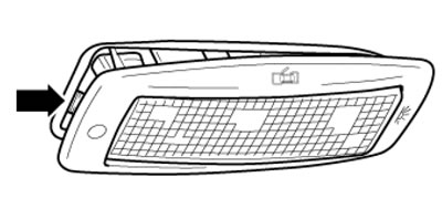 7.2а. Снятие заднего салонного светильника