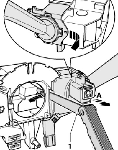 9.5b. Снятие правого подрулевого переключателя…