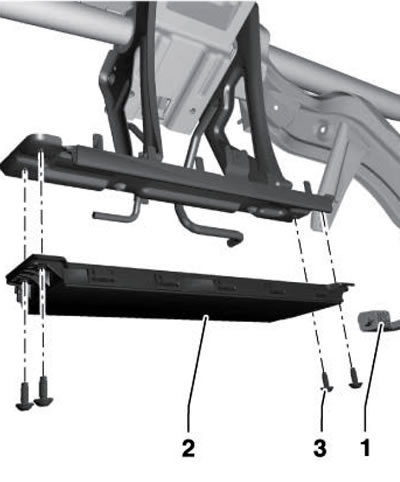 14.15. Снятие коленной подушки безопасности