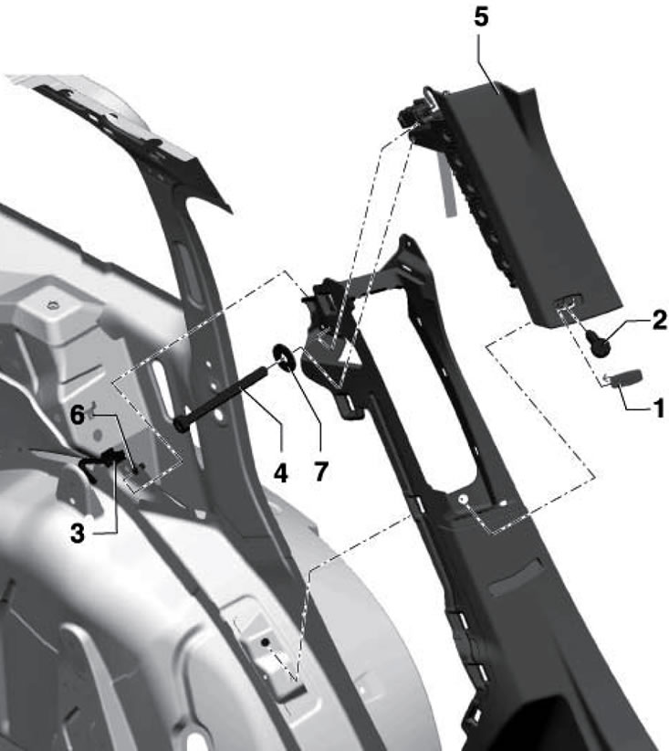 16.7. Крепёж передней боковой подушки безопасности