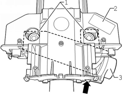 17.10. Болты (1) замка рулевой колонки
