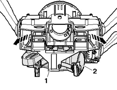 17.11. Снятие опоры подрулевых переключателей