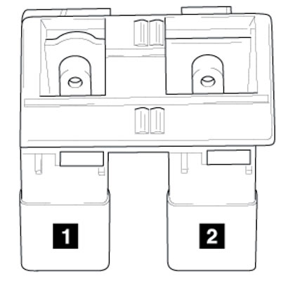 3с. Реле под монтажным блоком в двигательном…