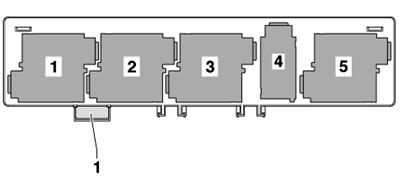 5а. Термопредохранитель (А) и реле под блоком…