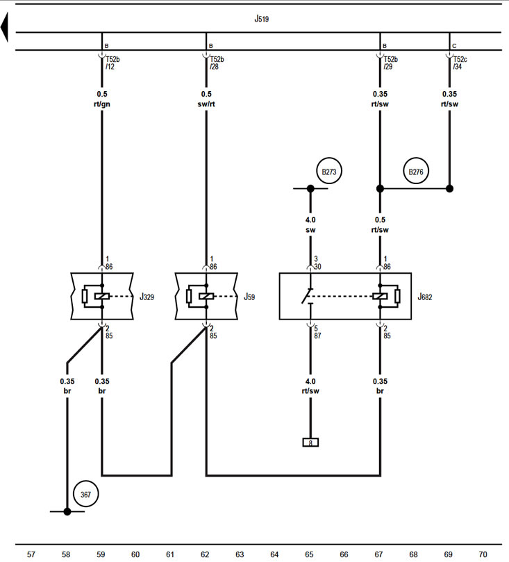 Реле разгрузки клеммы X, реле подачи питания…